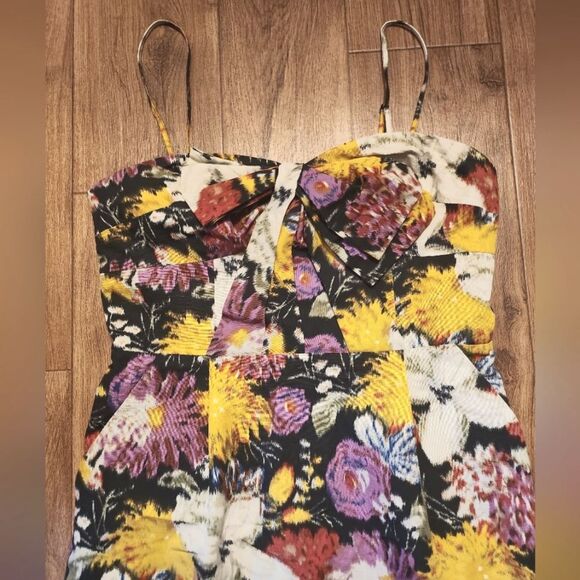 Moulinette Soeurs Purple Black Strapless Sheath Mini Dress - Picture 5 of 9